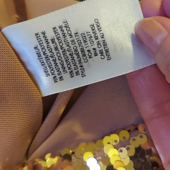 Alice + Olivia Ramos Fitted Gold Sequin Skirt Size 2 - Picture 15 of 16